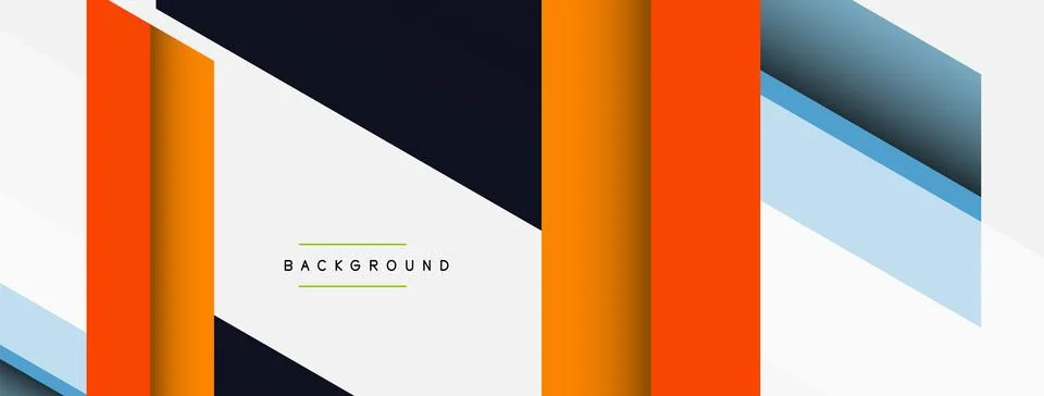 Vector background. Abstract overlapping color lines design with shadow effects Stockillustratie