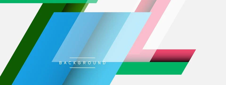 Vector background. Abstract overlapping color lines design with shadow effects Stock Illustration