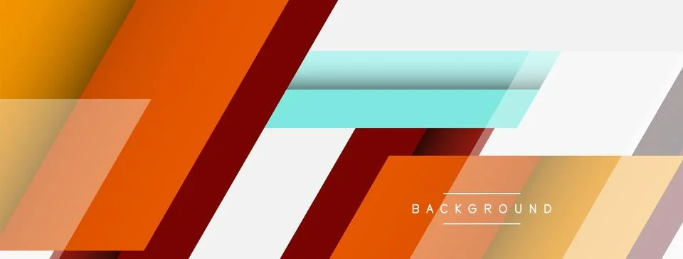 Vector background. Abstract overlapping color lines design with shadow effects Stock Illustration