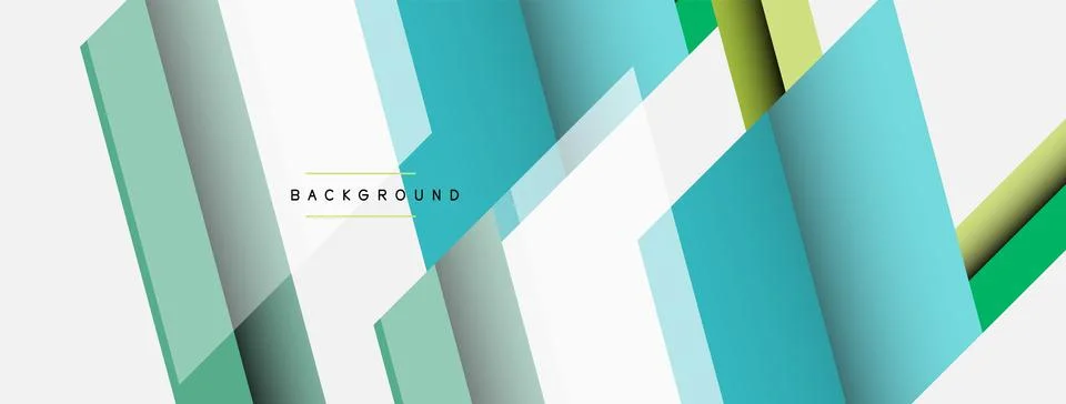 Vector background. Abstract overlapping color lines design with shadow effects Illustrazione stock