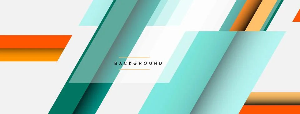 Vector background. Abstract overlapping color lines design with shadow effects 스톡 일러스트