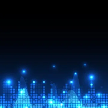 Vector background abstract technology communication wave Stock Illustration