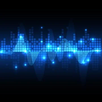 Vector background abstract technology communication wave Stock Illustration