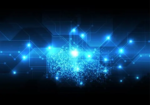 Vector background abstract technology communication data Science Illustrazione stock