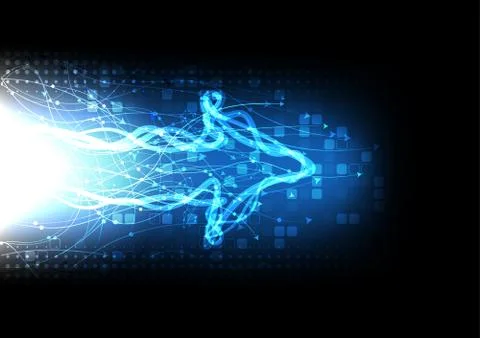 Vector background abstract technology communication data Science Illustrazione stock