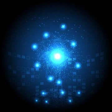 Vector background abstract technology communication data Science Illustrazione stock