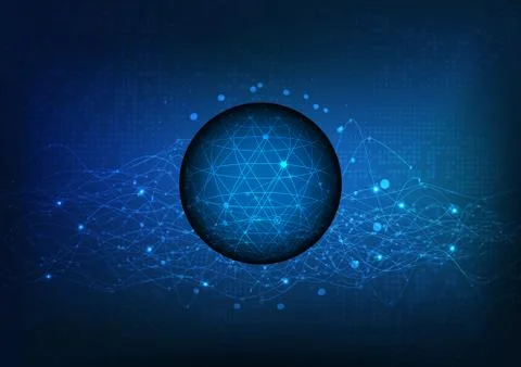 Vector background abstract technology communication data Science Stock Illustration