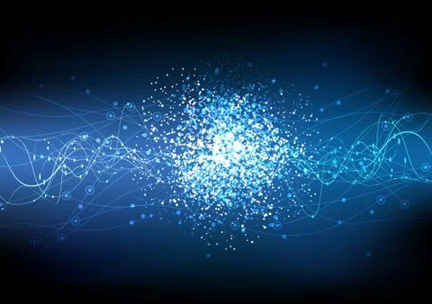 Vector background abstract technology communication data Science Illustrazione stock
