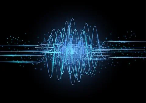 Vector background abstract technology communication data Science Illustrazione stock