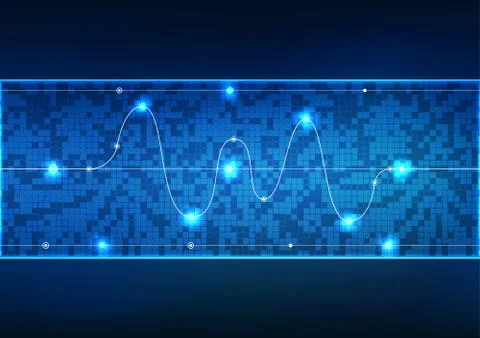 Vector background abstract technology communication data Science Illustrazione stock