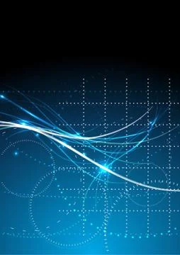 Vector background abstract technology communication data Science Illustrazione stock