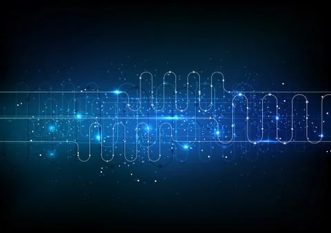 Vector background abstract technology communication data Science Illustrazione stock