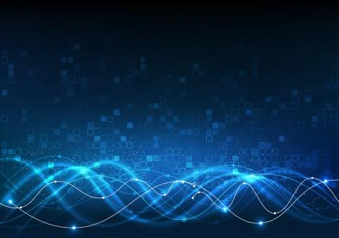 Vector background abstract technology communication data Science Illustrazione stock