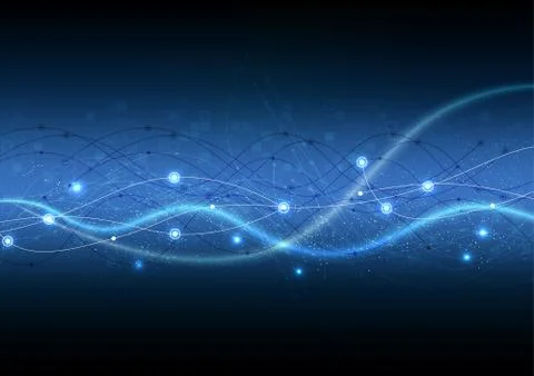 Vector background abstract technology communication data Science Illustrazione stock