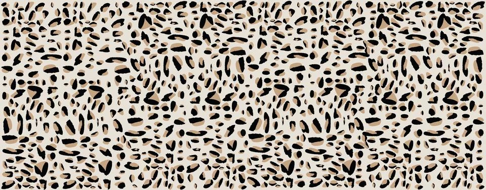 Vector background. Animal print. Leopard pattern in flat style. Suitable for Stock Illustration