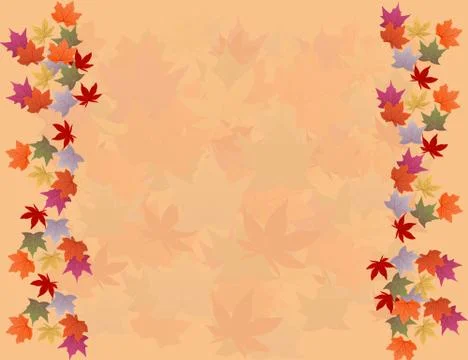 Vector background with autumn leaves Stock Illustration