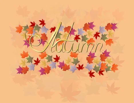 Vector background with autumn leaves Stock Illustration