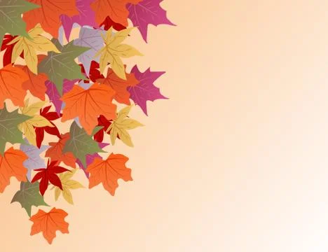 Vector background with autumn leaves Stock Illustration