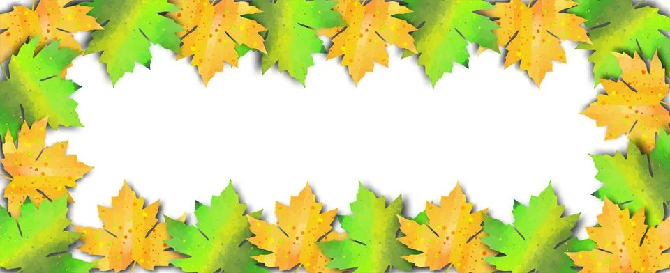 Vector background with autumn leaves Stock Illustration