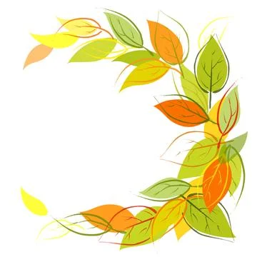 Vector background with autumn leaves Stock Illustration
