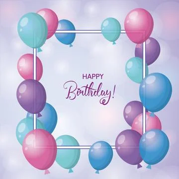 Vector background with balloons Stock Illustration