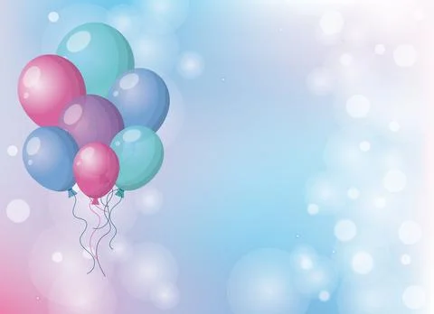 Vector background with balloons Stock Illustration