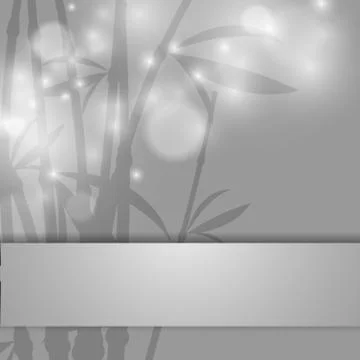 Vector background with bamboo Stock Illustration