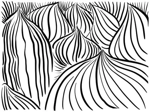 Vector background black lines leaves Stock Illustration