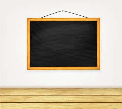 Vector background with blackboard on wall Stock Illustration