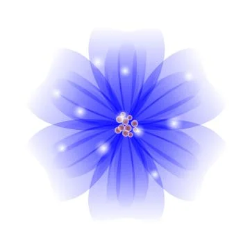Vector background with blue flowers. EPS 10 Stock Illustration