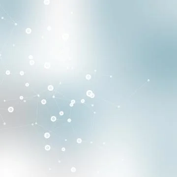 Vector background blur with a molecular structure Stock Illustration