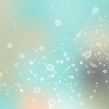 Vector background blur with a molecular structure Stock Illustration