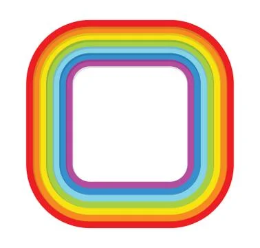 Vector background border of abstract rainbow symbo Stock Illustration