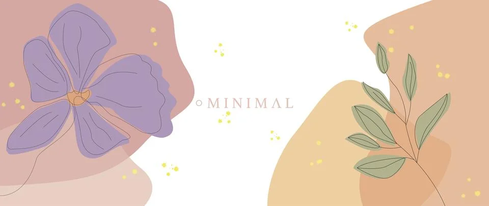 Vector background. Botanical abstractions. Wallpaper with pink and peach to.. Stock Illustration