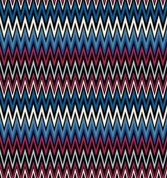 Vector background bright and colorful made of zig zag stripes Stock Illustration