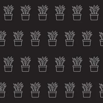 Vector background with cactus Stock Illustration