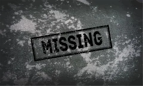 Vector background of a camouflage pattern. Stamp - missing Illustrazione stock