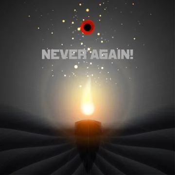 Vector background with candle - Memorial Day Stock Illustration