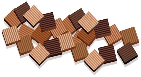 Vector background of chocolate bars Stock Illustration