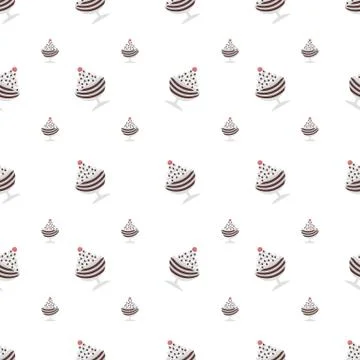 Vector background for chocolate ice cream in cup Stock Illustration