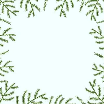 Vector background with Christmas tree branches. Christmas design. Stock Illustration