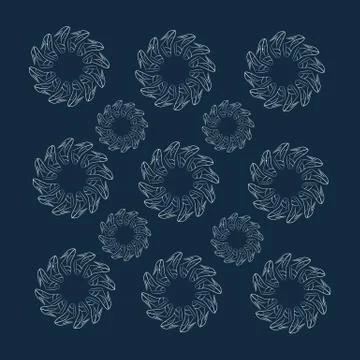 Vector background of circular patterns of elegant women&amp;#39;s shoes with high 库存插图