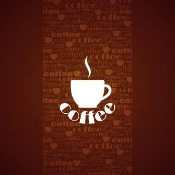 Vector background with coffee cup Stock Illustration