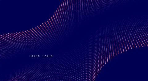 Vector background with color abstract wave dots Illustrazione stock