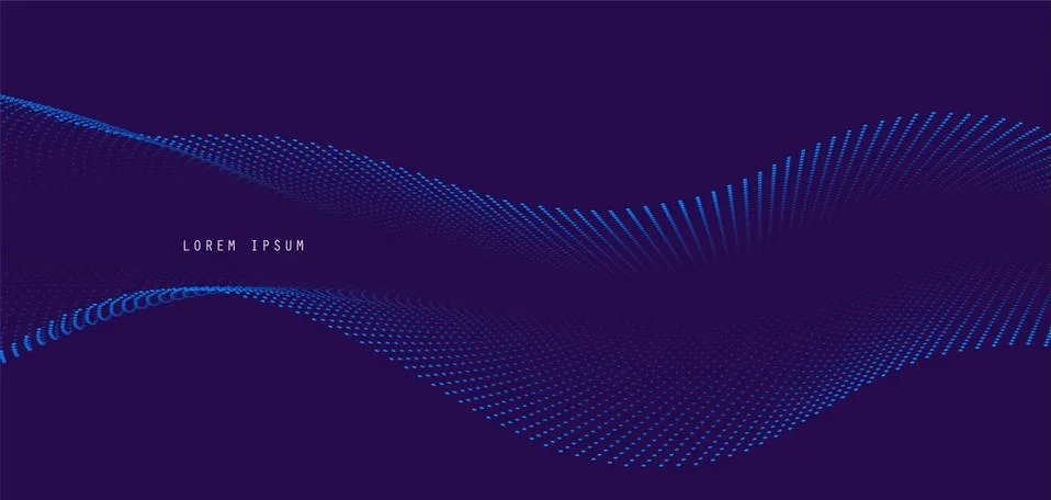 Vector background with color abstract wave dots Stock Illustration