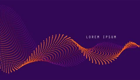 Vector background with color abstract wave dots Illustrazione stock