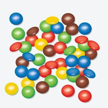Vector background of colorful candies Stock Illustration