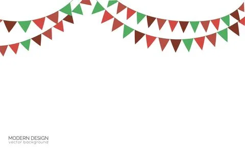Vector background with colorful flags for holiday banner, birthday invitations Stock Illustration