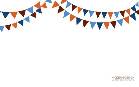 Vector background with colorful flags for holiday banner, birthday invitations Stock Illustration