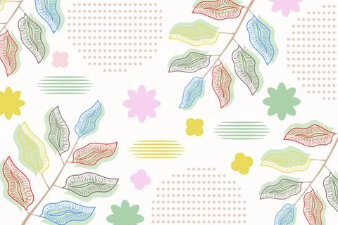 Vector background of colorful leaves 2 Stock Illustration